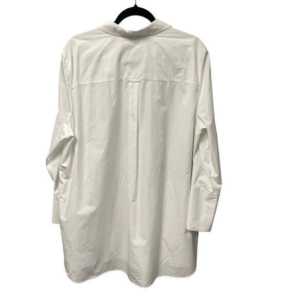 NWD Lafayette 148 White Button Up Wilkes Italian Sculpted Cotton Shirt Size XXL - Picture 6 of 9